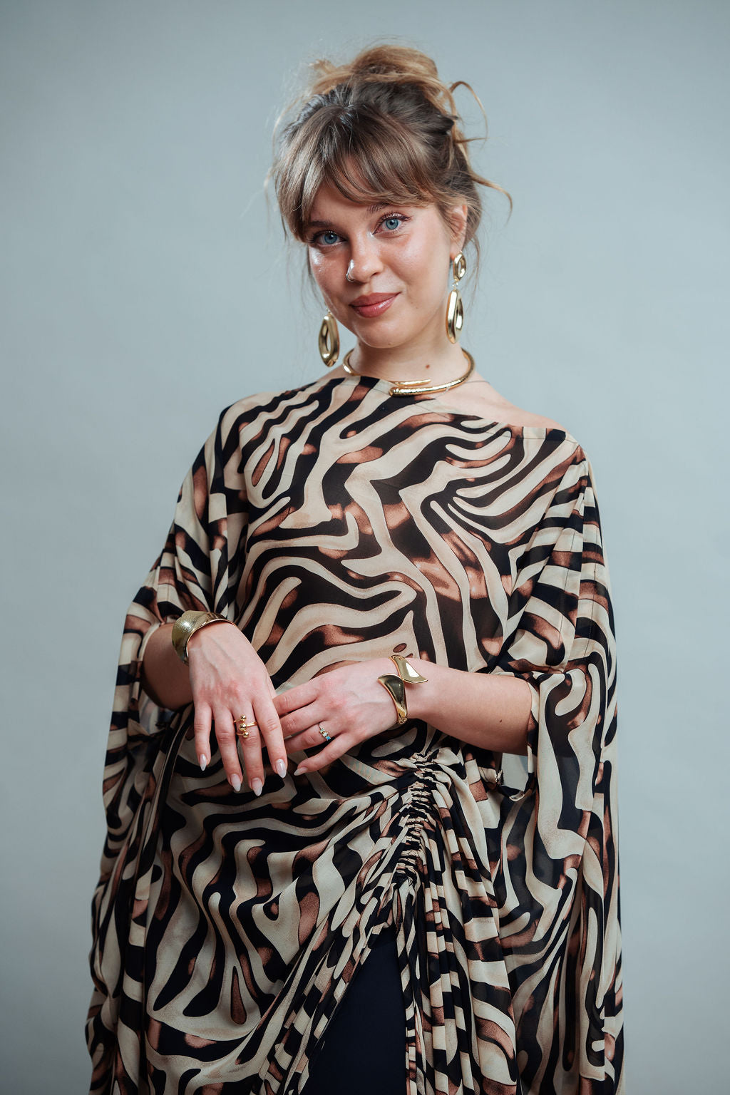 Kiara Set - Earth Zebra (Chiffon)