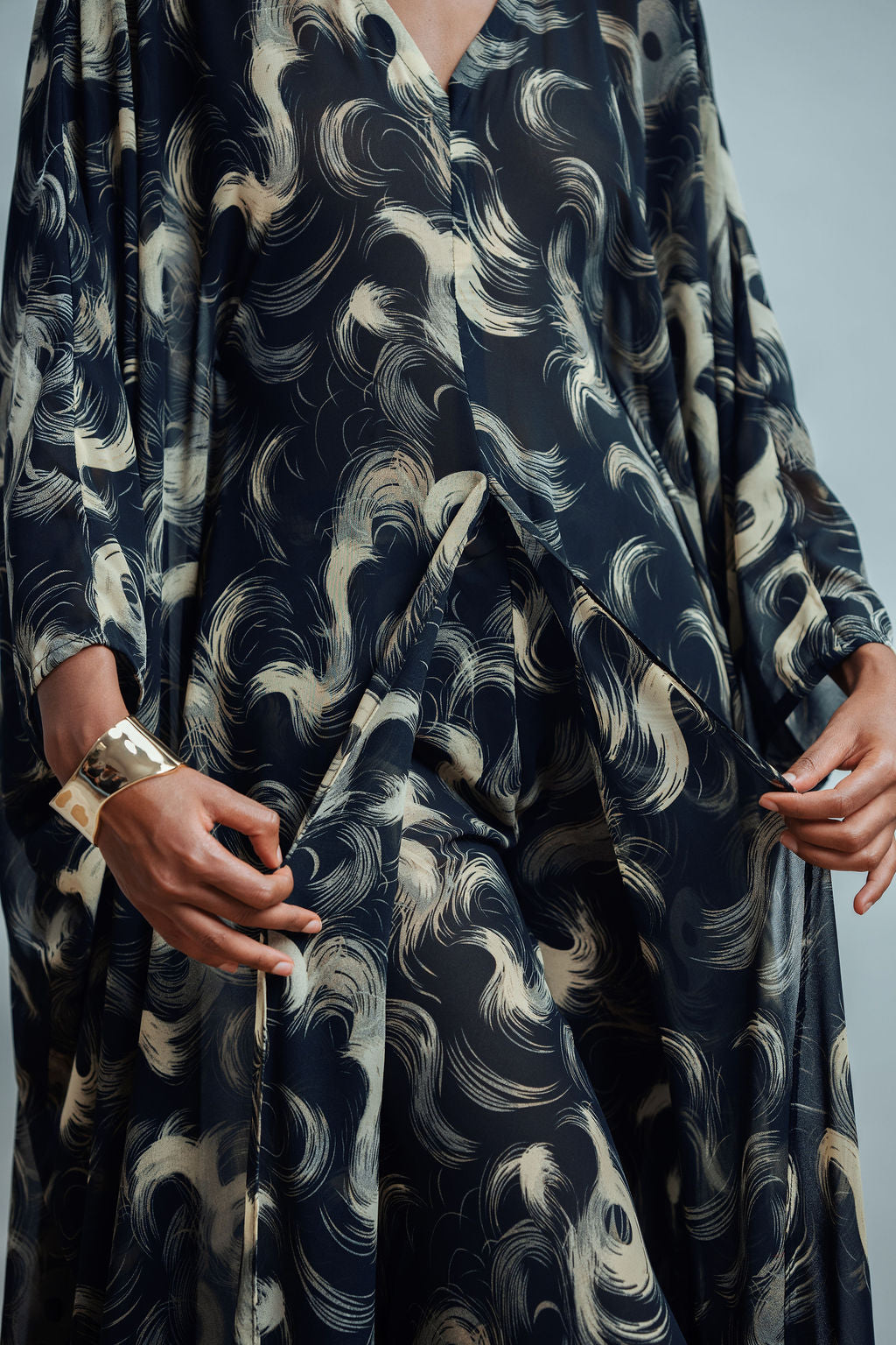 Rayan Set - Ink Current (Chiffon)