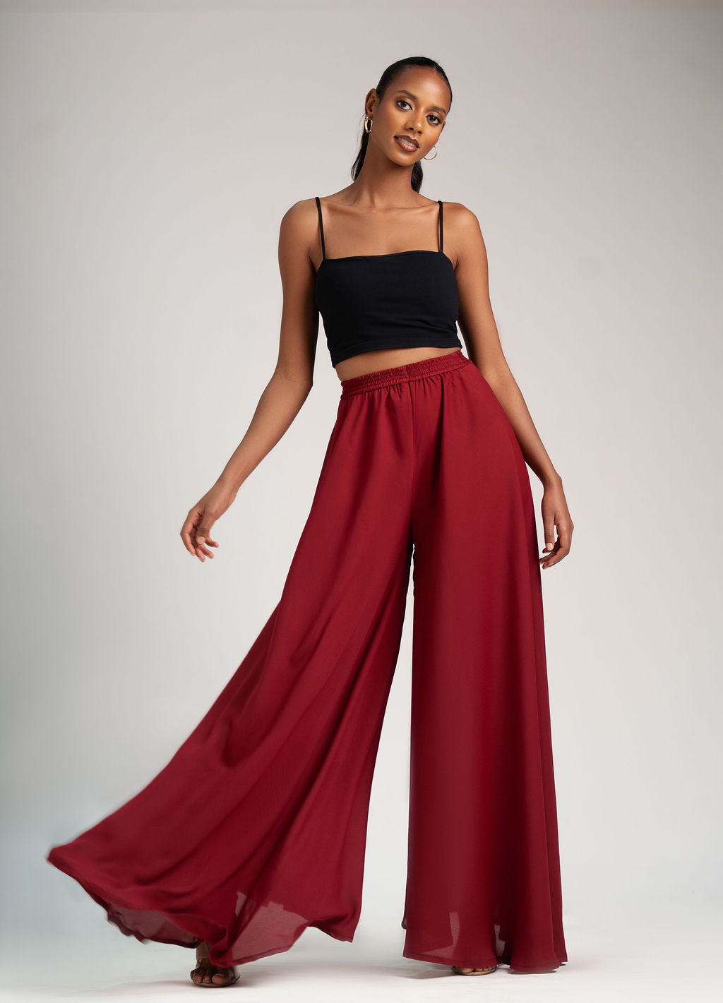 Luna Palazzo -Berry (Chiffon)