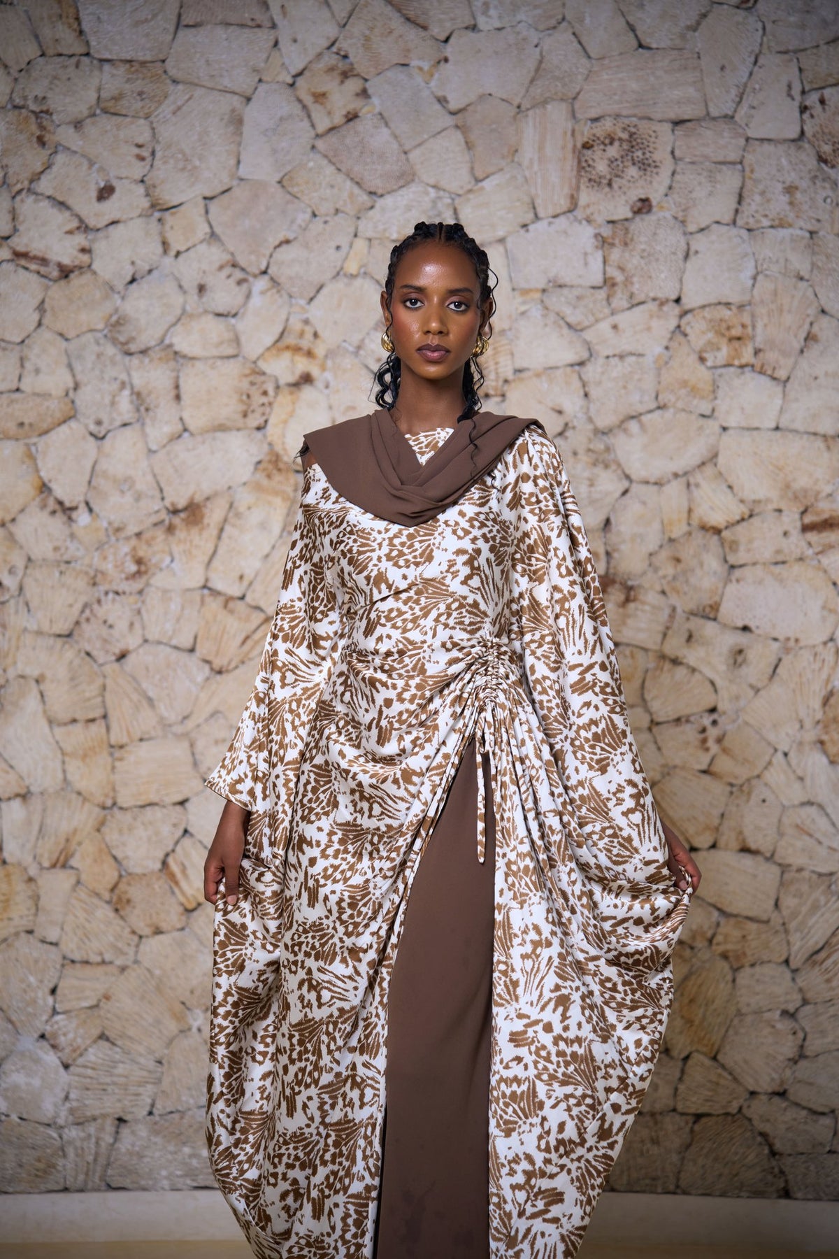 Amani Set - Savanna Bloom (Seidensatin, Chiffon)