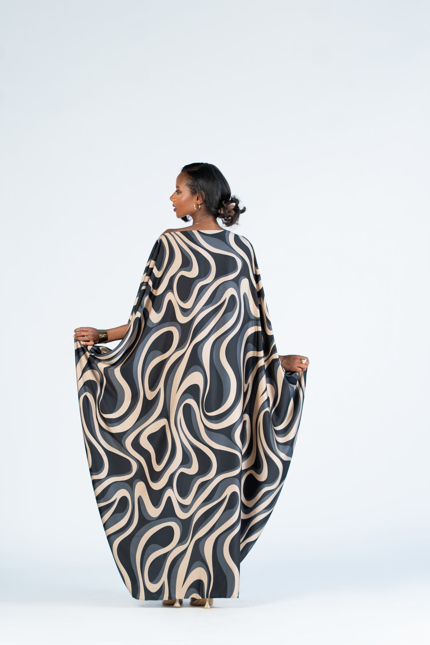 Mocha Swirl Derac- Maxi Dress