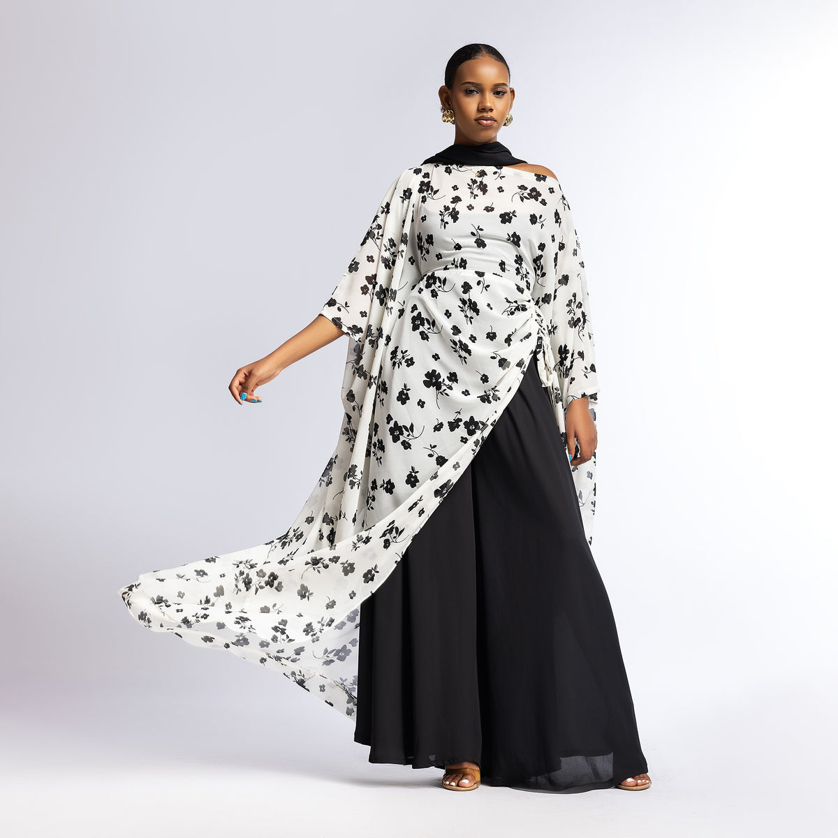 Amani Set - Midnight Meadow (Chiffon)