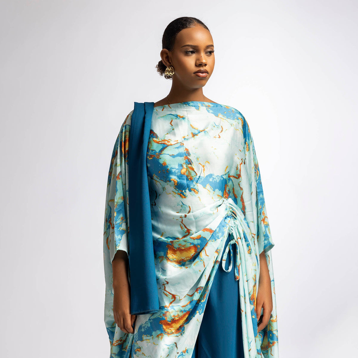 Amani Set - Lagoon Bloom (Seidensatin/ Chiffon)