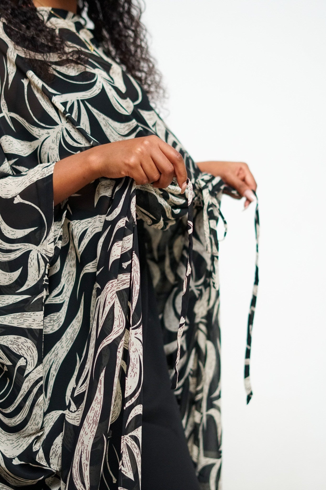 Amani Set - Noir Lilly (Chiffon)