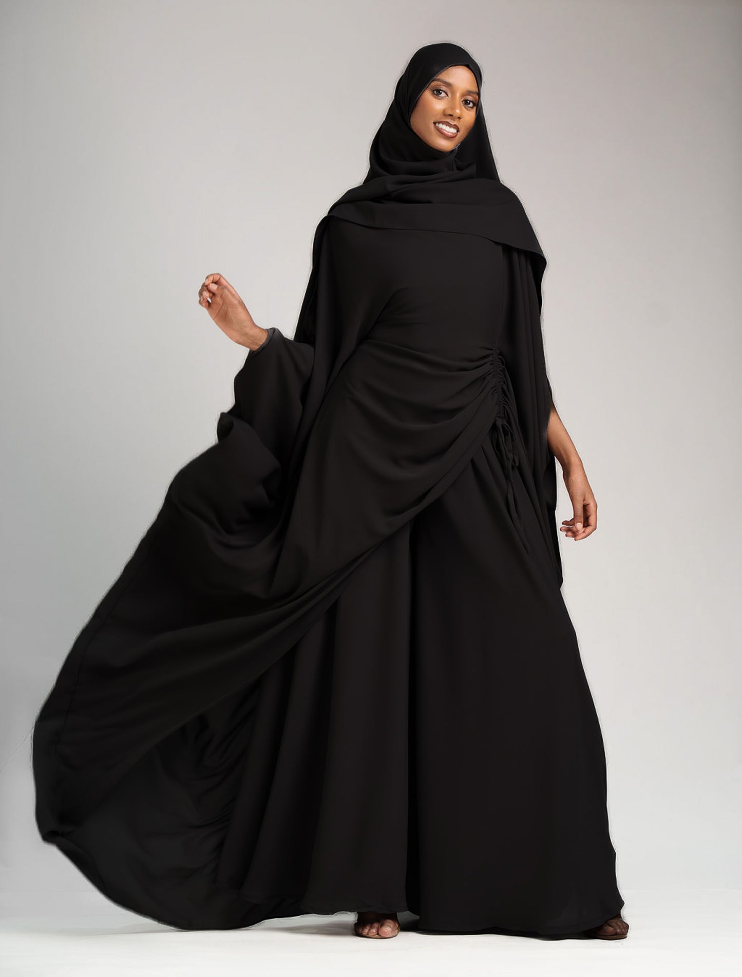 Amani Set- Charcoal Black (Chiffon)