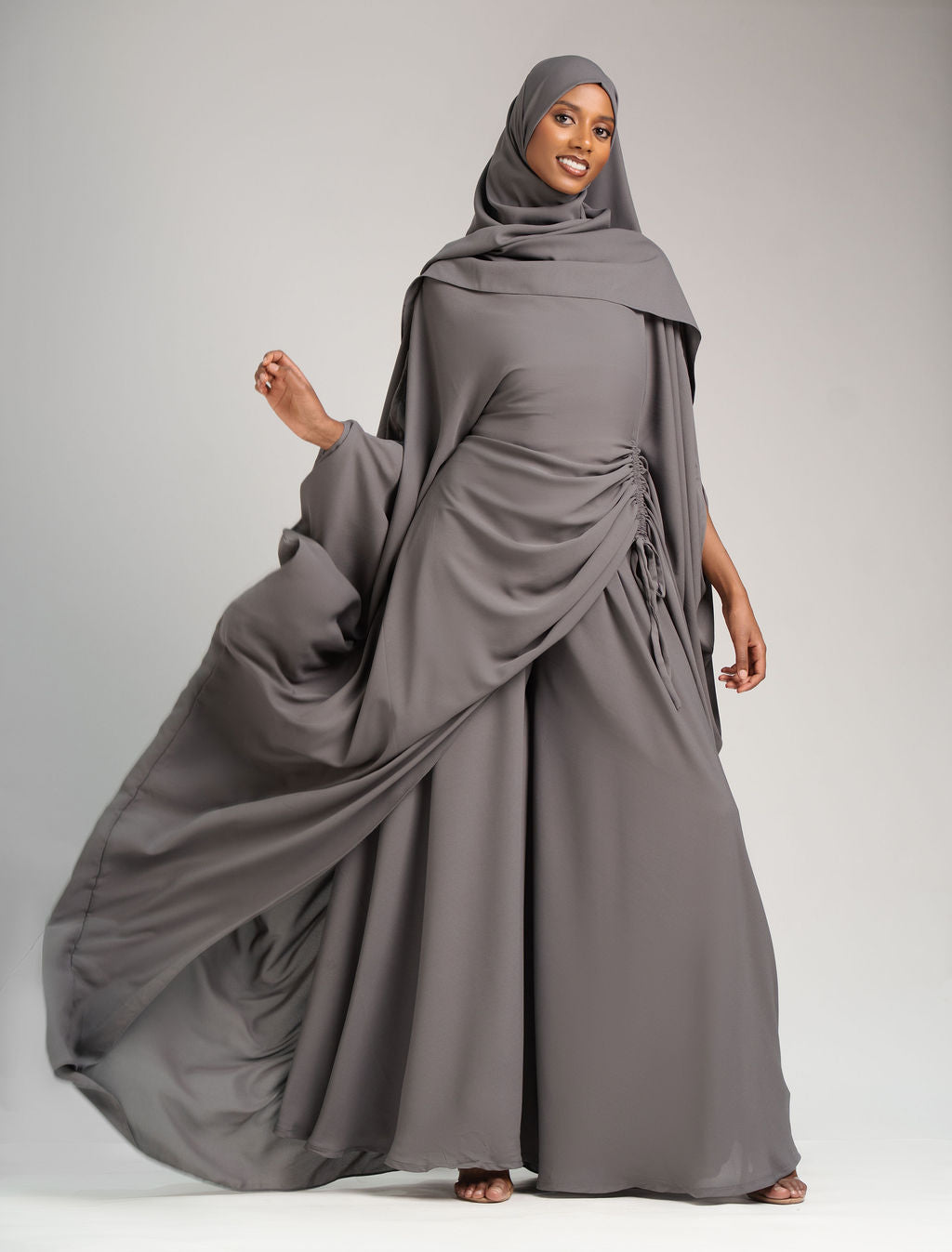 Amani Set- Stone Grey (Chiffon)