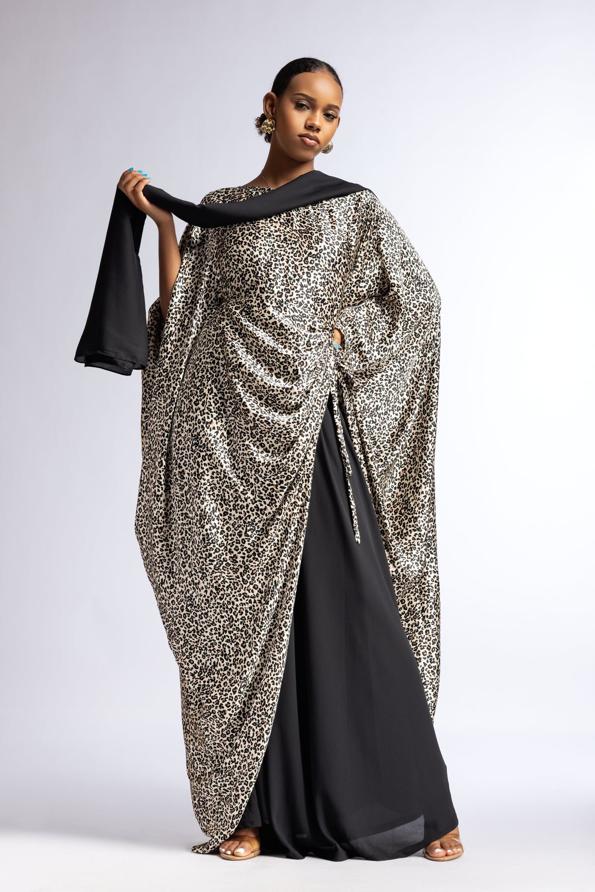 Amani Set - Wild Ink (Silk satin/ Chiffon)