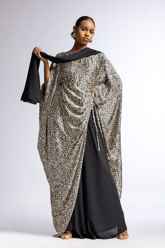Amani Set - Wild Ink (Silk satin/ Chiffon)