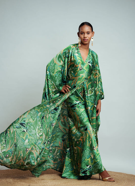 Rayan Set - Green Tide (Crepe Satin)
