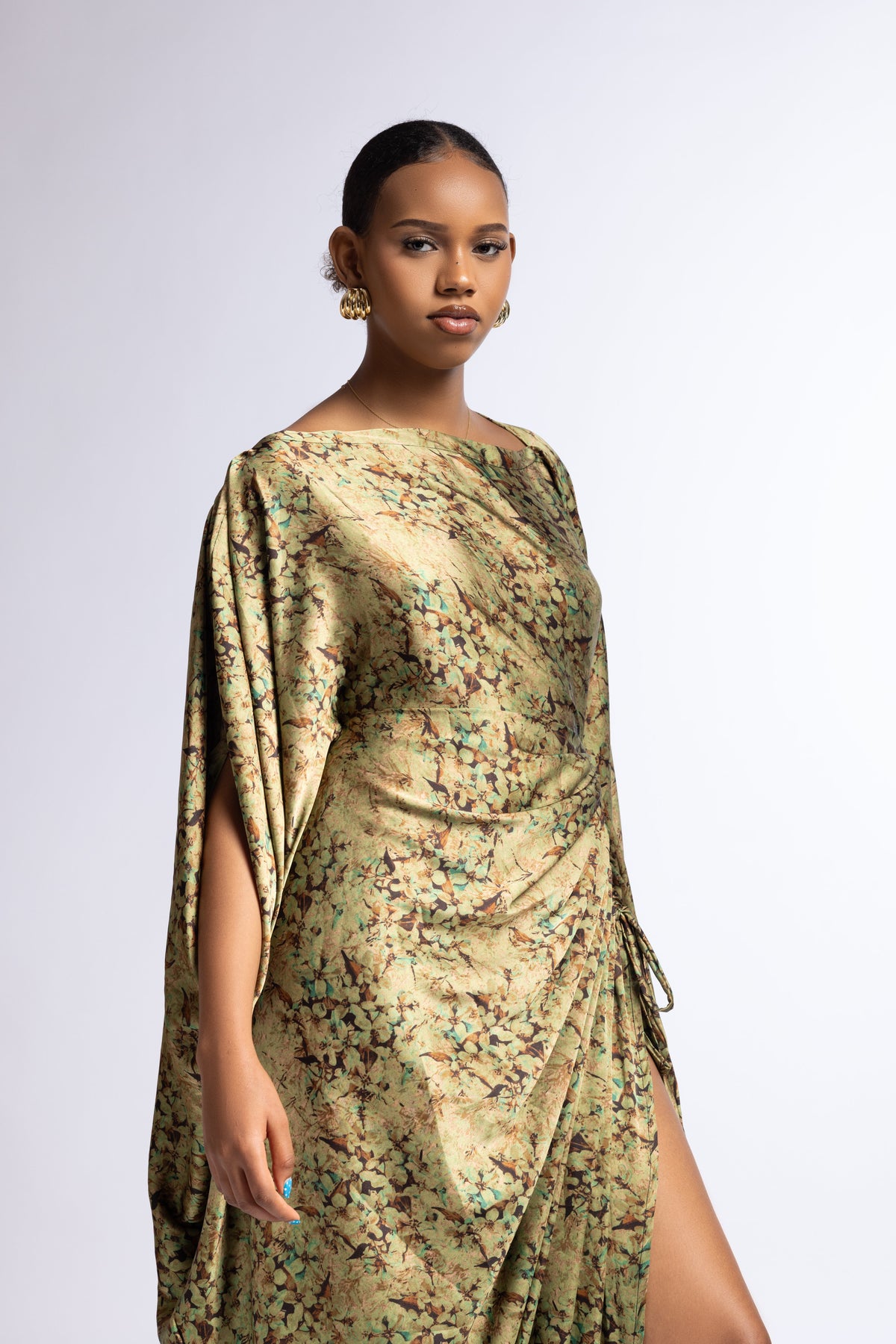 Kiara Derac  - Olive Heirloom (Silk satin)