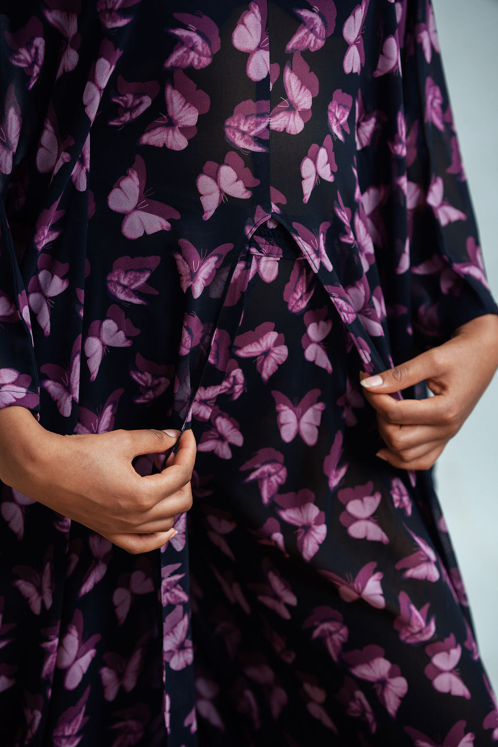 Rayan Set - Midnight Butterfly (Chiffon)