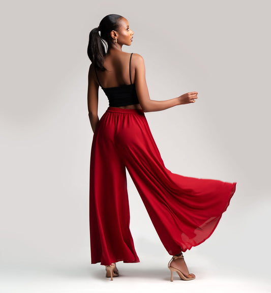 Luna Palazzo -Berry (Chiffon)