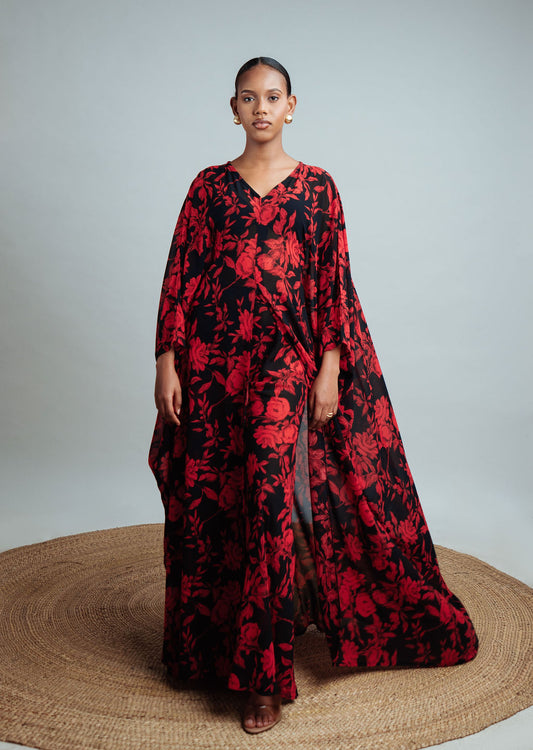 Rayan Set - Midnight Rose (Chiffon)