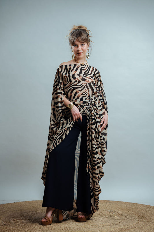 Kiara Set - Earth Zebra (Chiffon)