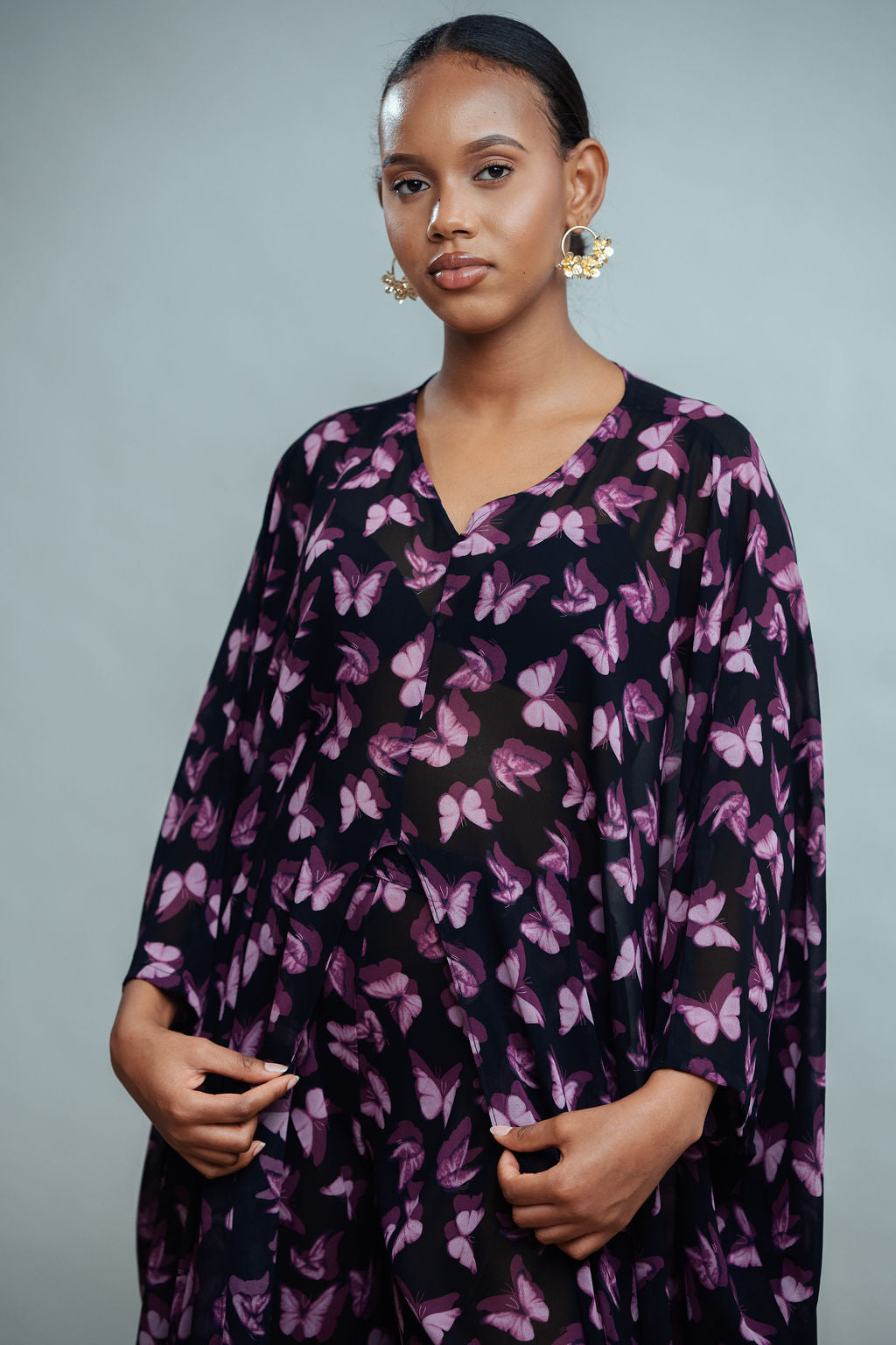 Rayan Set - Midnight Butterfly (Chiffon)