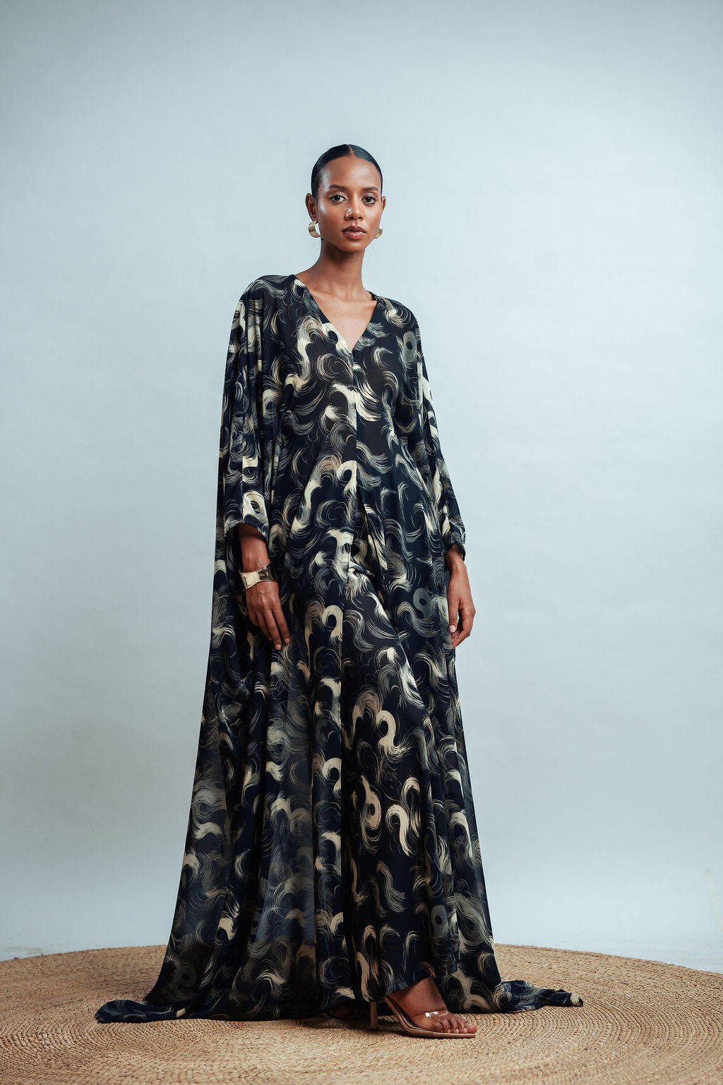 Rayan Set - Ink Current (Chiffon)