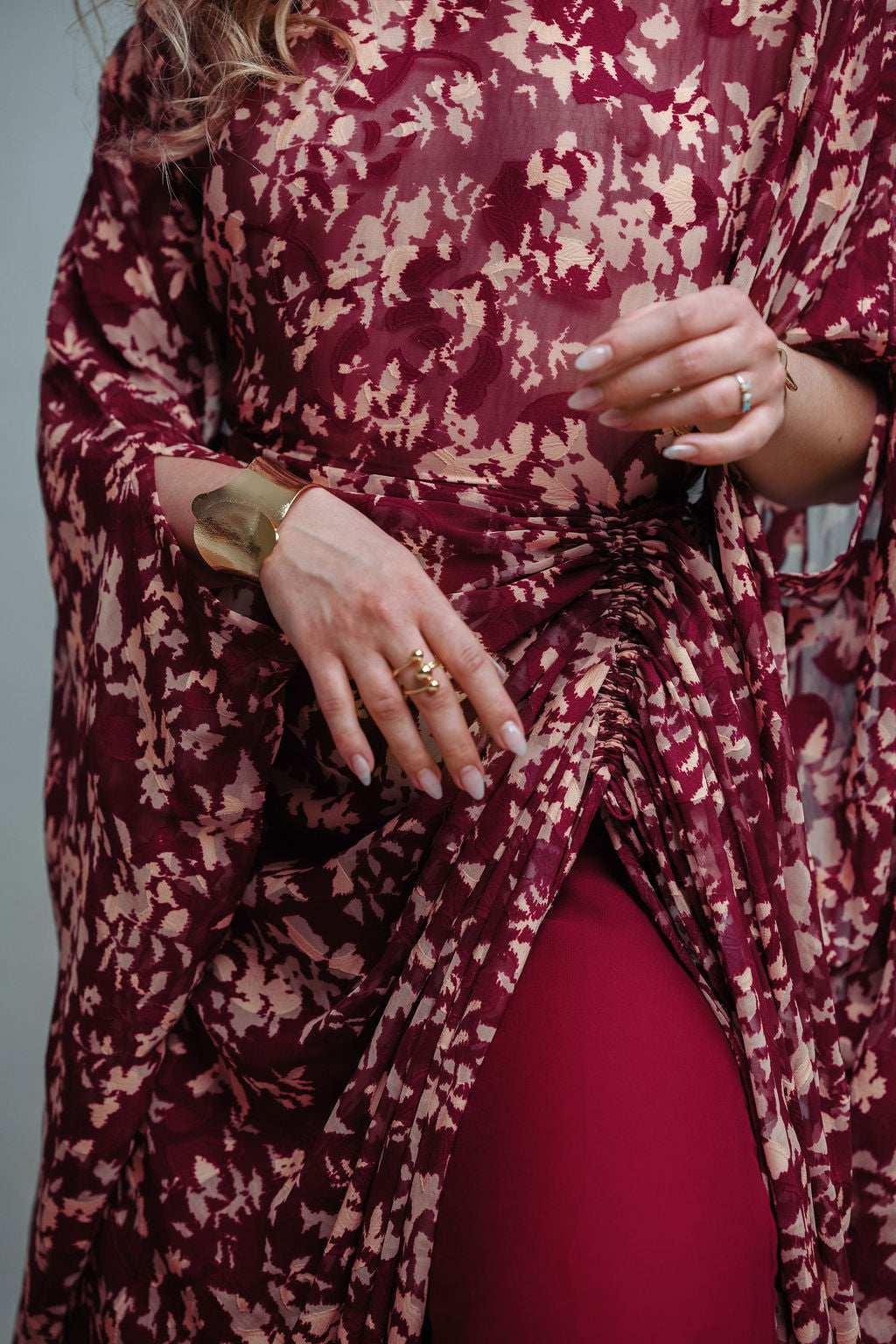 Kiara Set -Wine Petal (Chiffon)