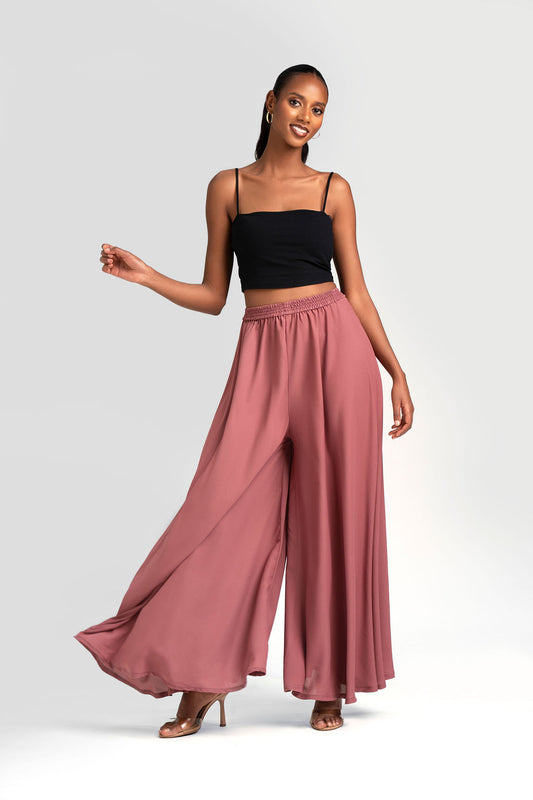 Luna Palazzo -Dusty Rose (Chiffon)