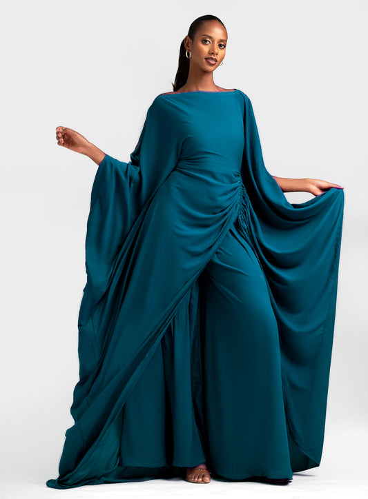 Amani Set - Teal Blue  (Chiffon)