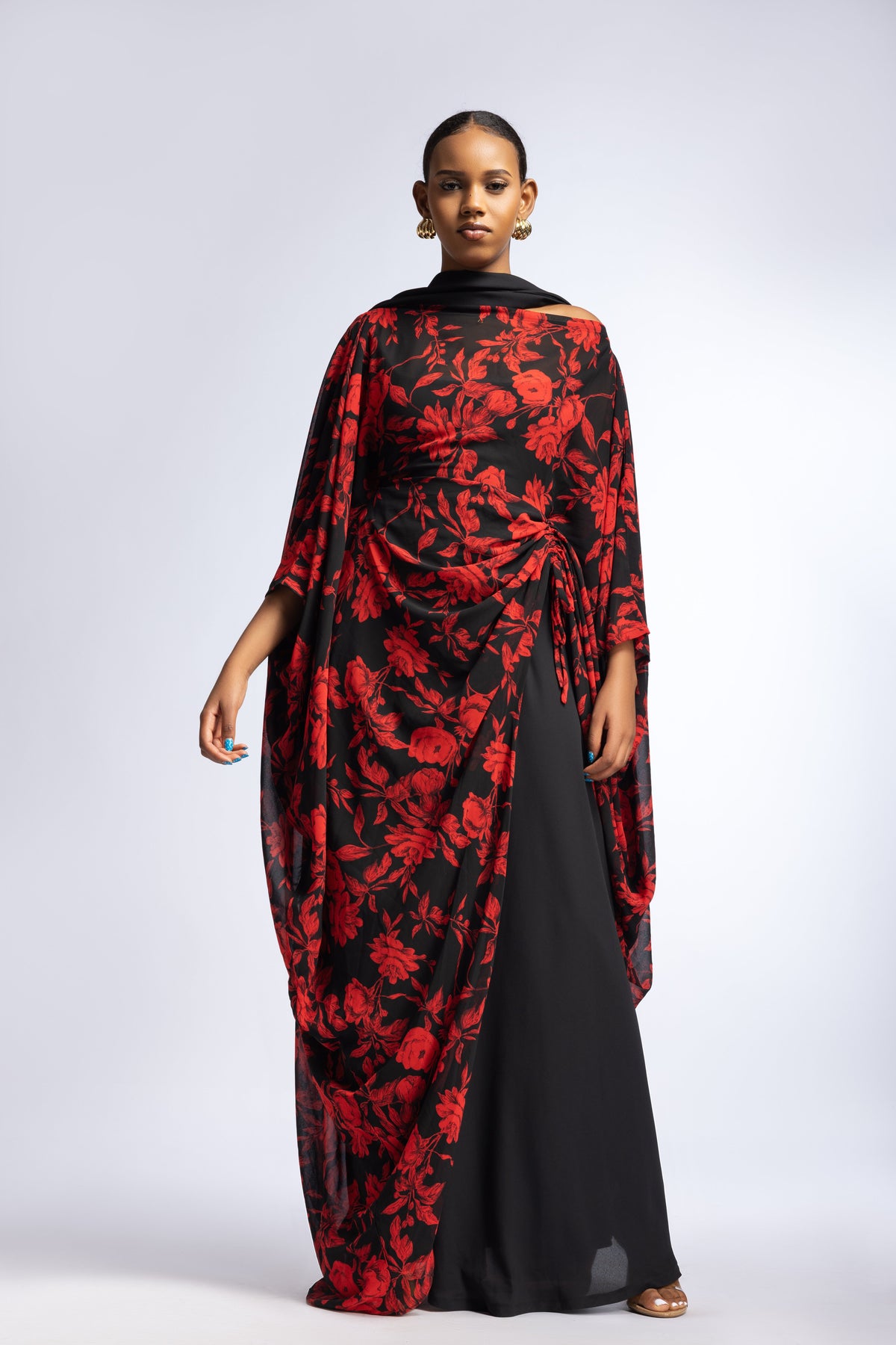 Amani Set - Scarlet Jungle (Chiffon)