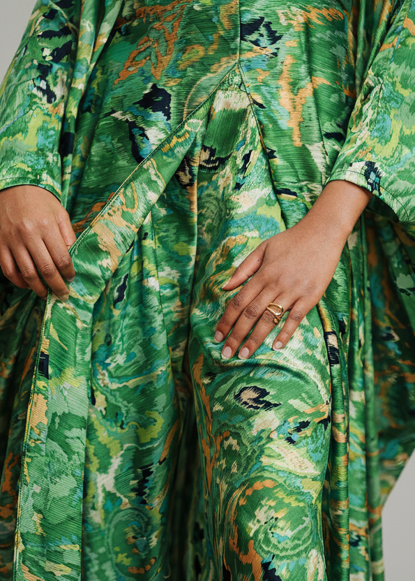 Rayan Set - Green Tide (Crepe Satin)