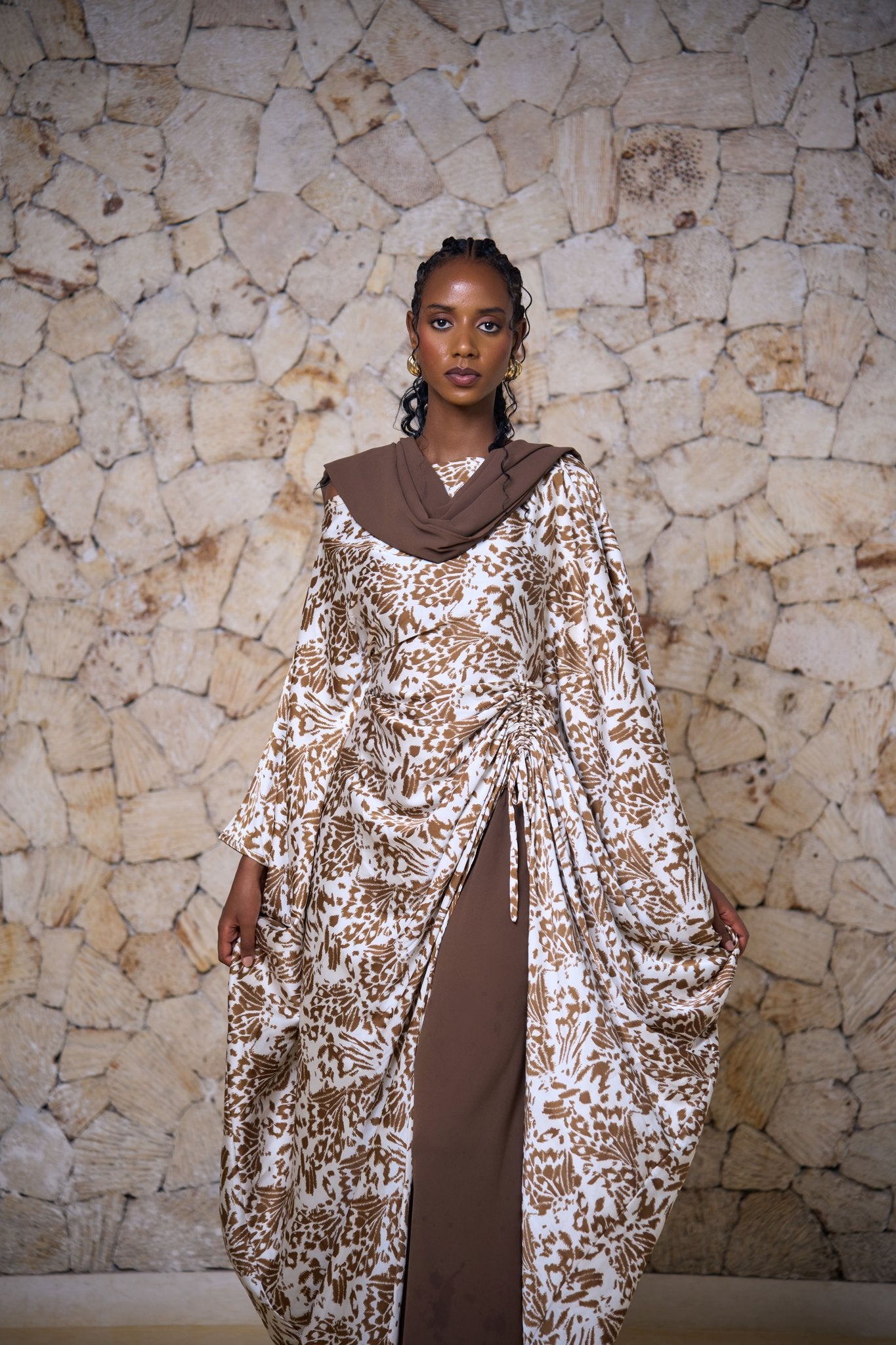Amani Set -  Savanna Bloom (Silky Satin,Chiffon)