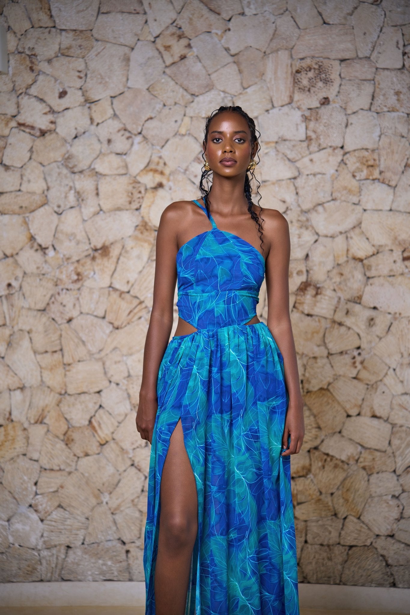 Bella Dress - Indian Ocean (Chiffon)