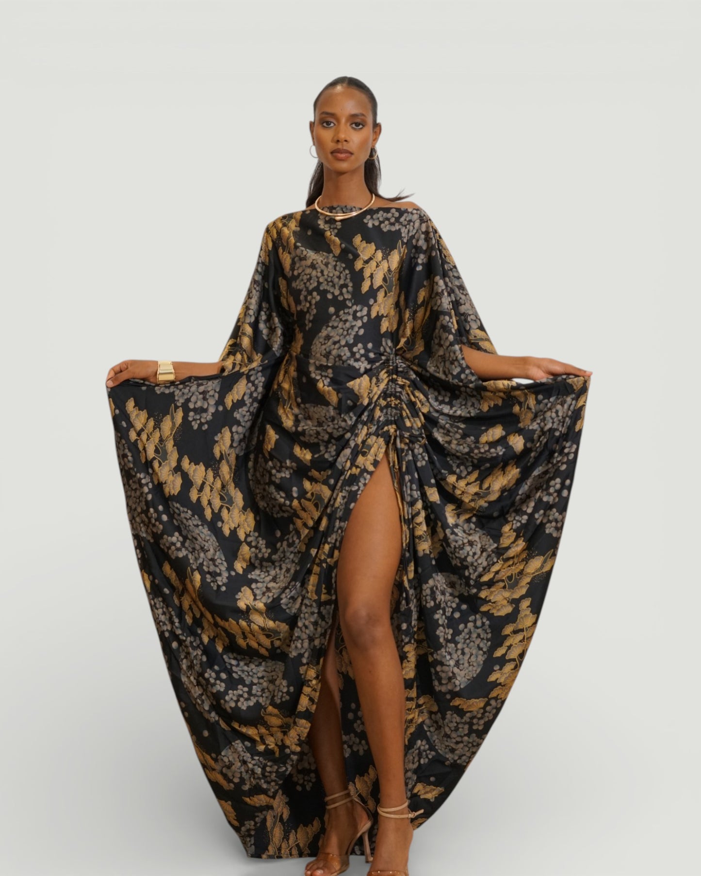 Kiara Derac - Gilded Vine (Silk Satin)