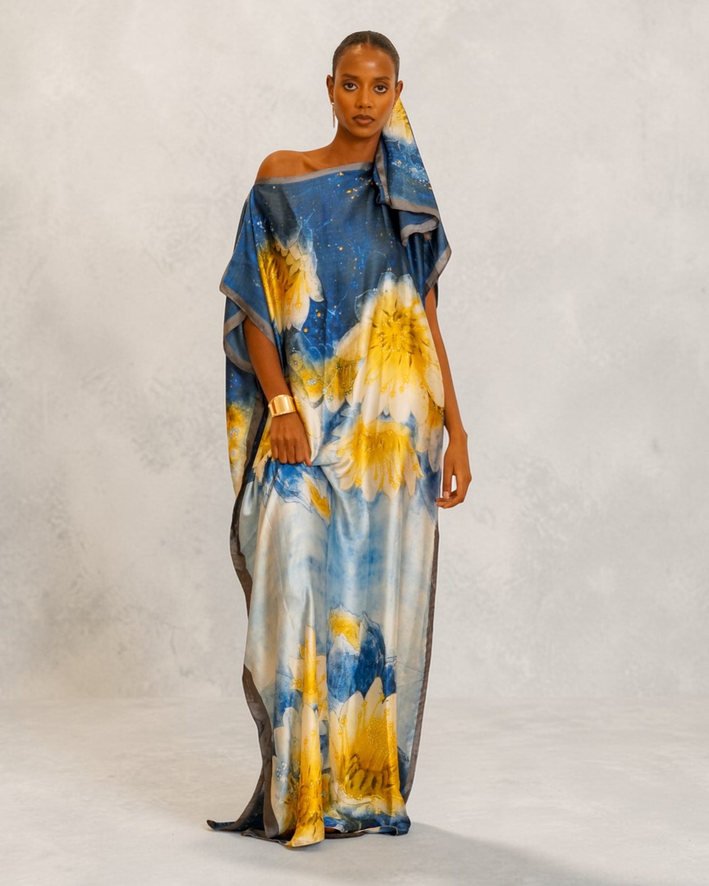 Breeze Derac - Sunlit Petals  (Lightweight Satin)