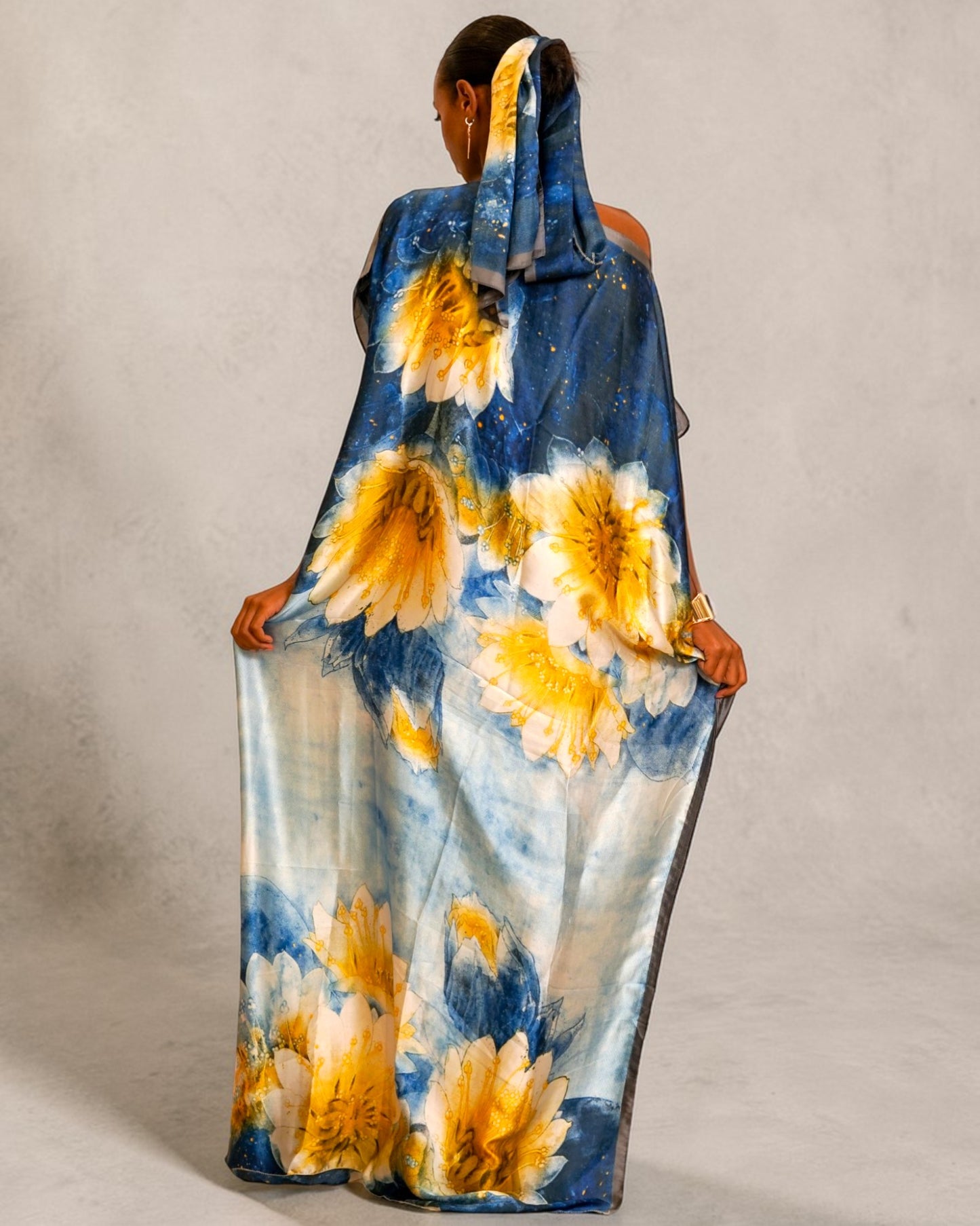 Breeze Derac - Sunlit Petals  (Lightweight Satin)