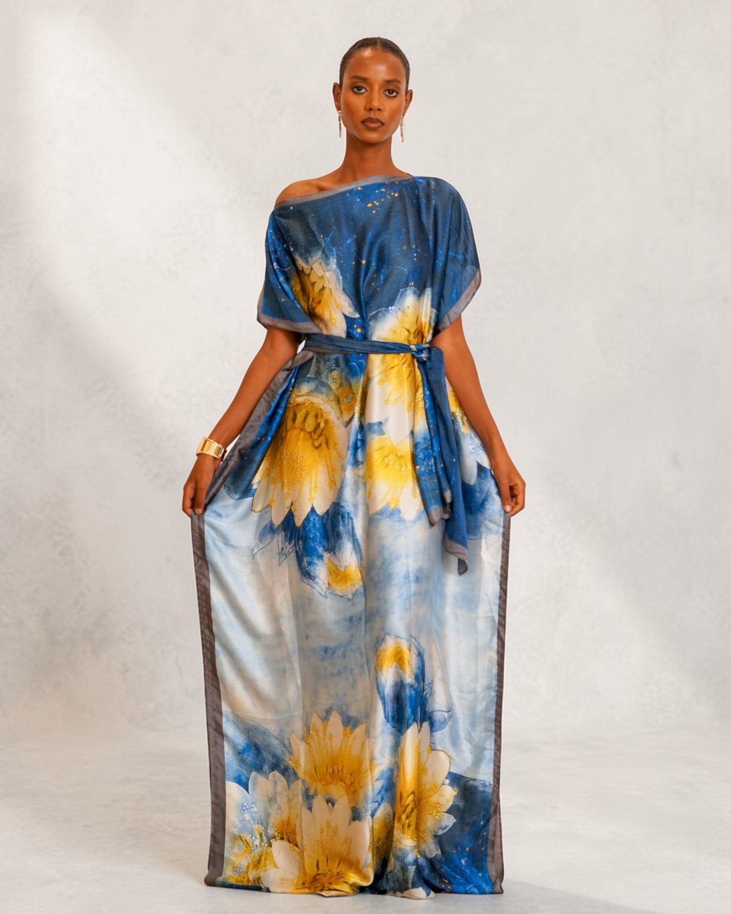 Breeze Derac - Sunlit Petals  (Lightweight Satin)