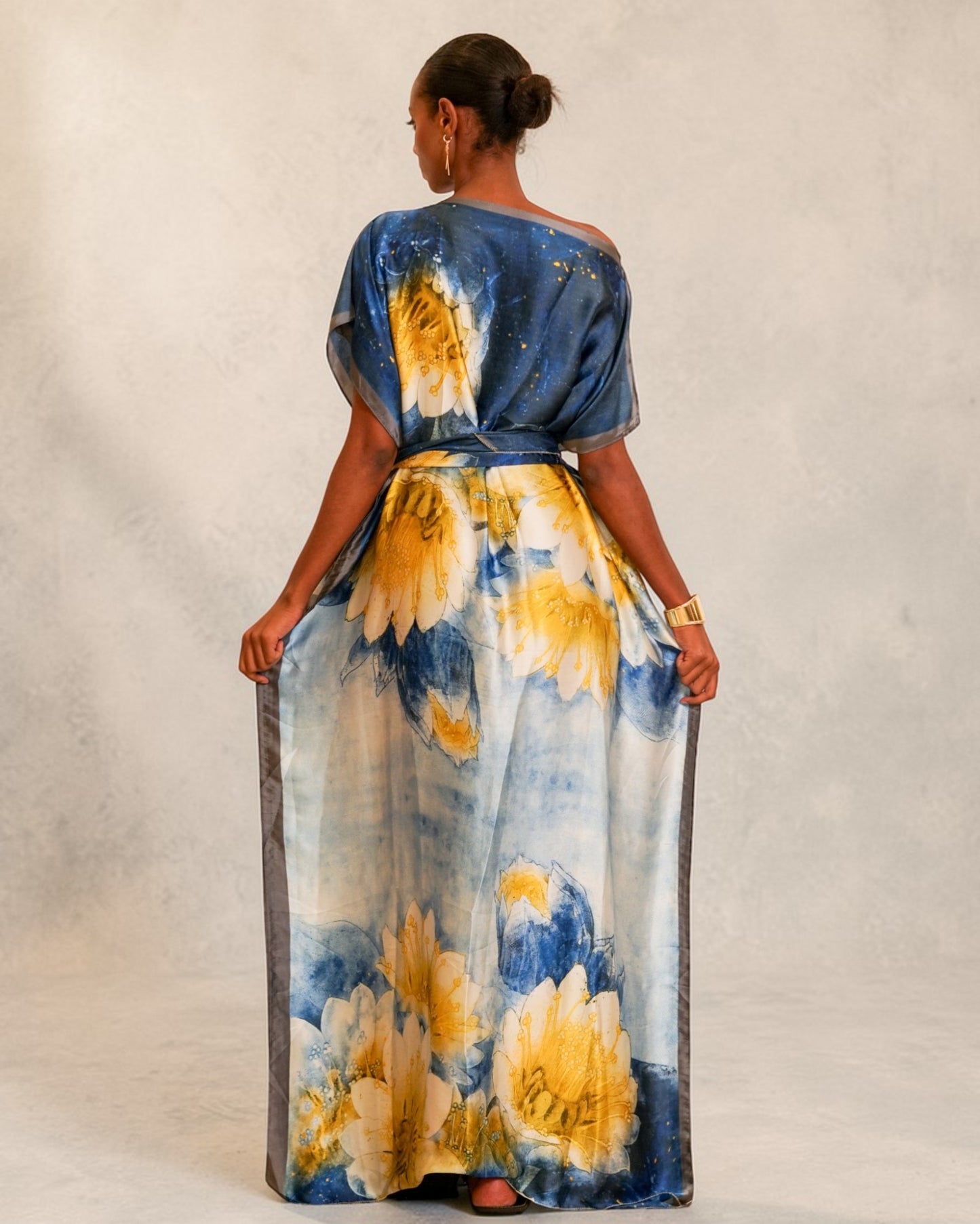 Breeze Derac - Sunlit Petals  (Lightweight Satin)