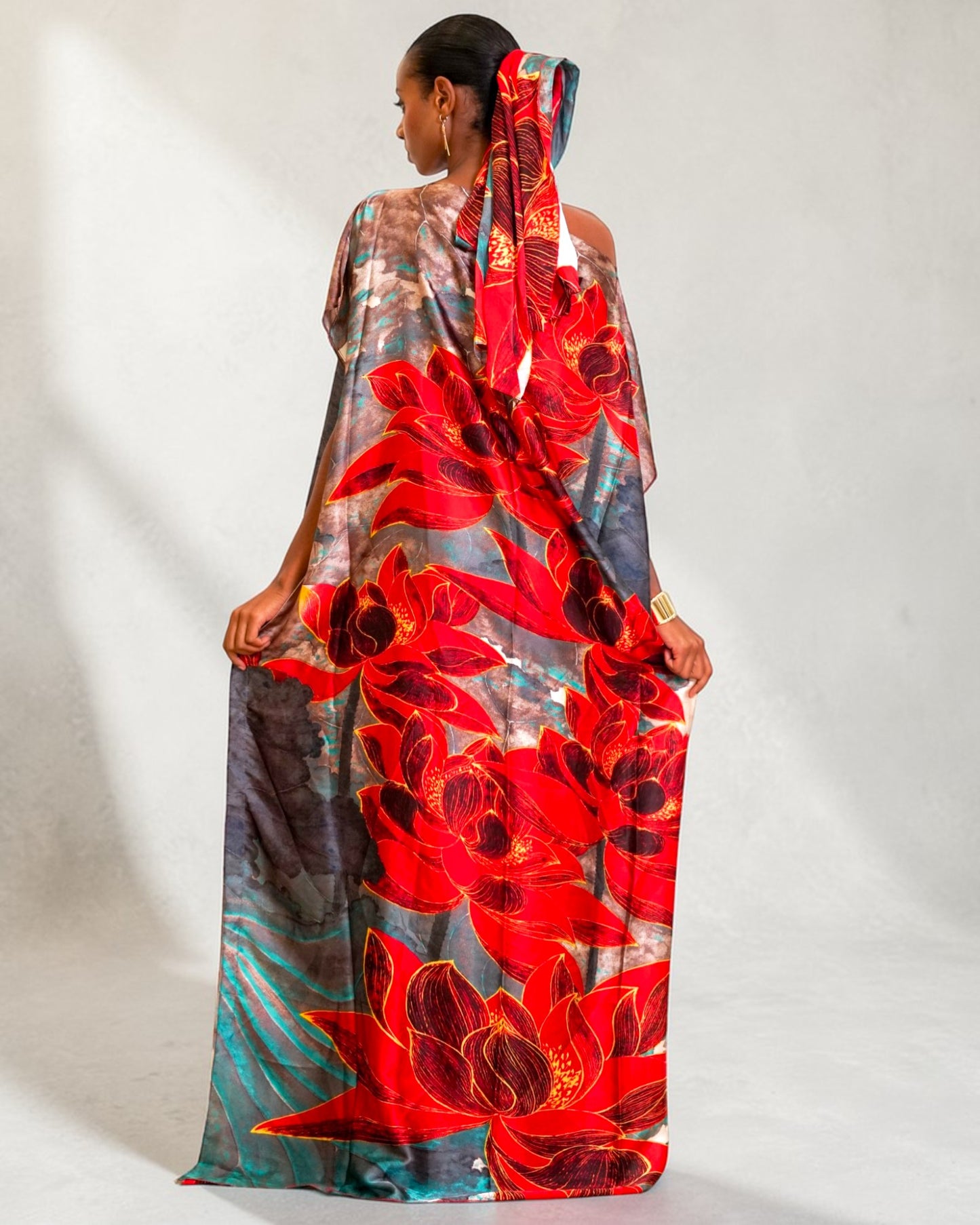 Breeze Derac -  Crimson Lotus (Lightweight Satin)