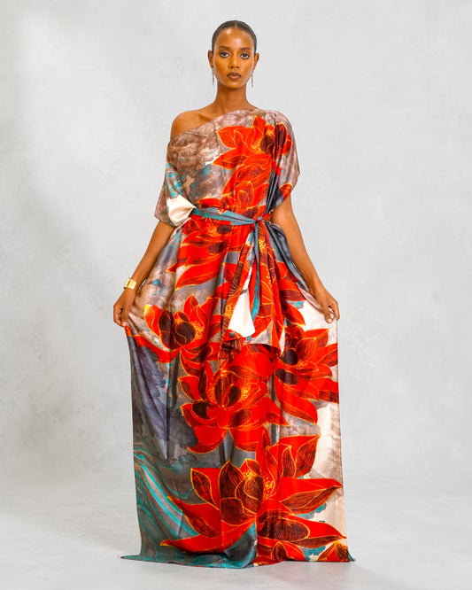 Breeze Derac -  Crimson Lotus (Lightweight Satin)