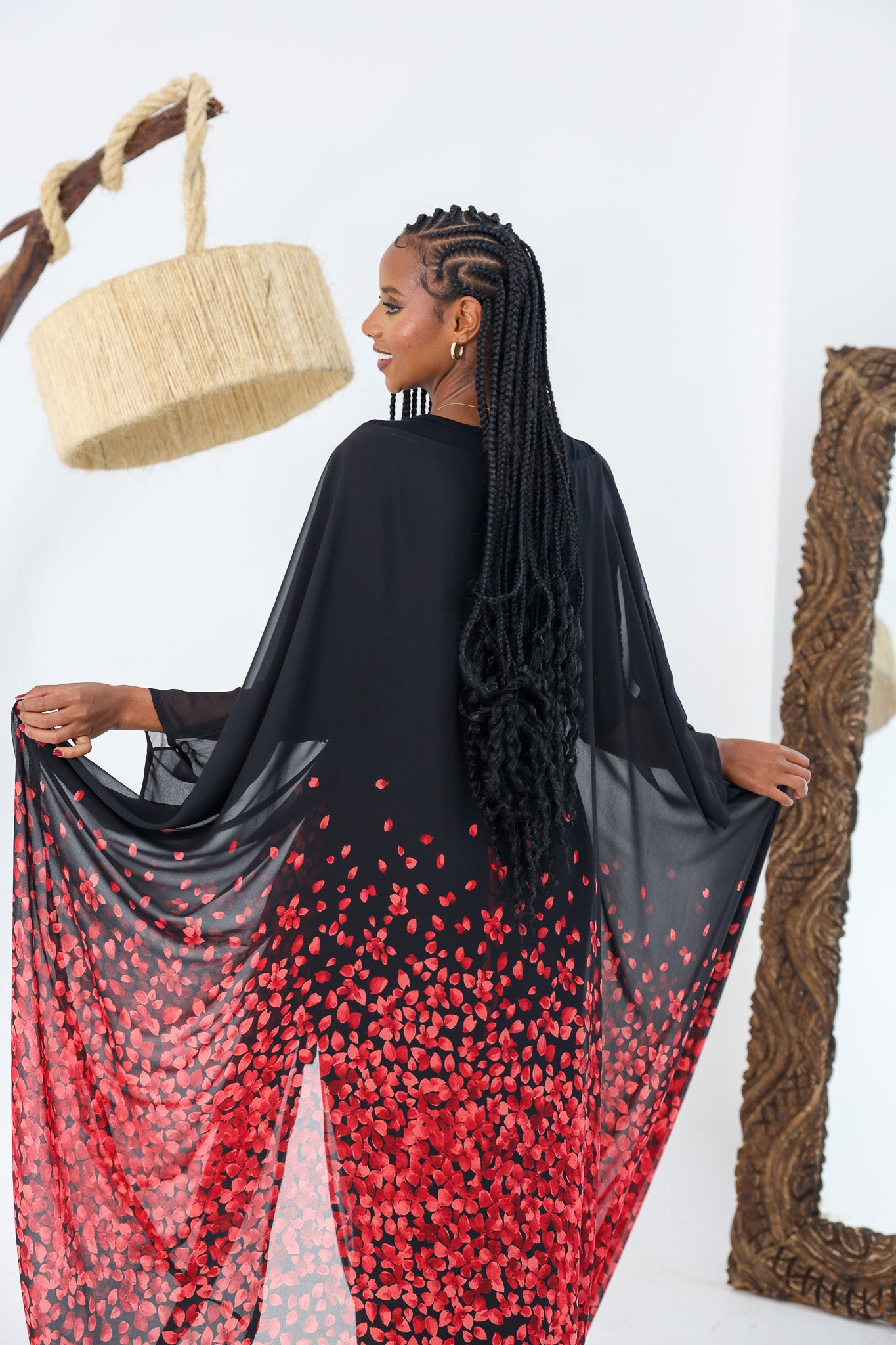 Crimson Veil Chiffon Derac