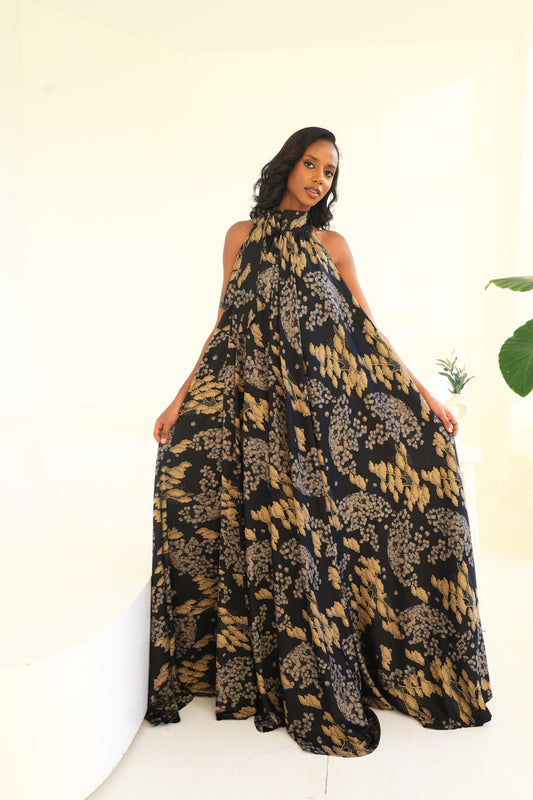 Gilded Vine Silk Derac - Amal Design