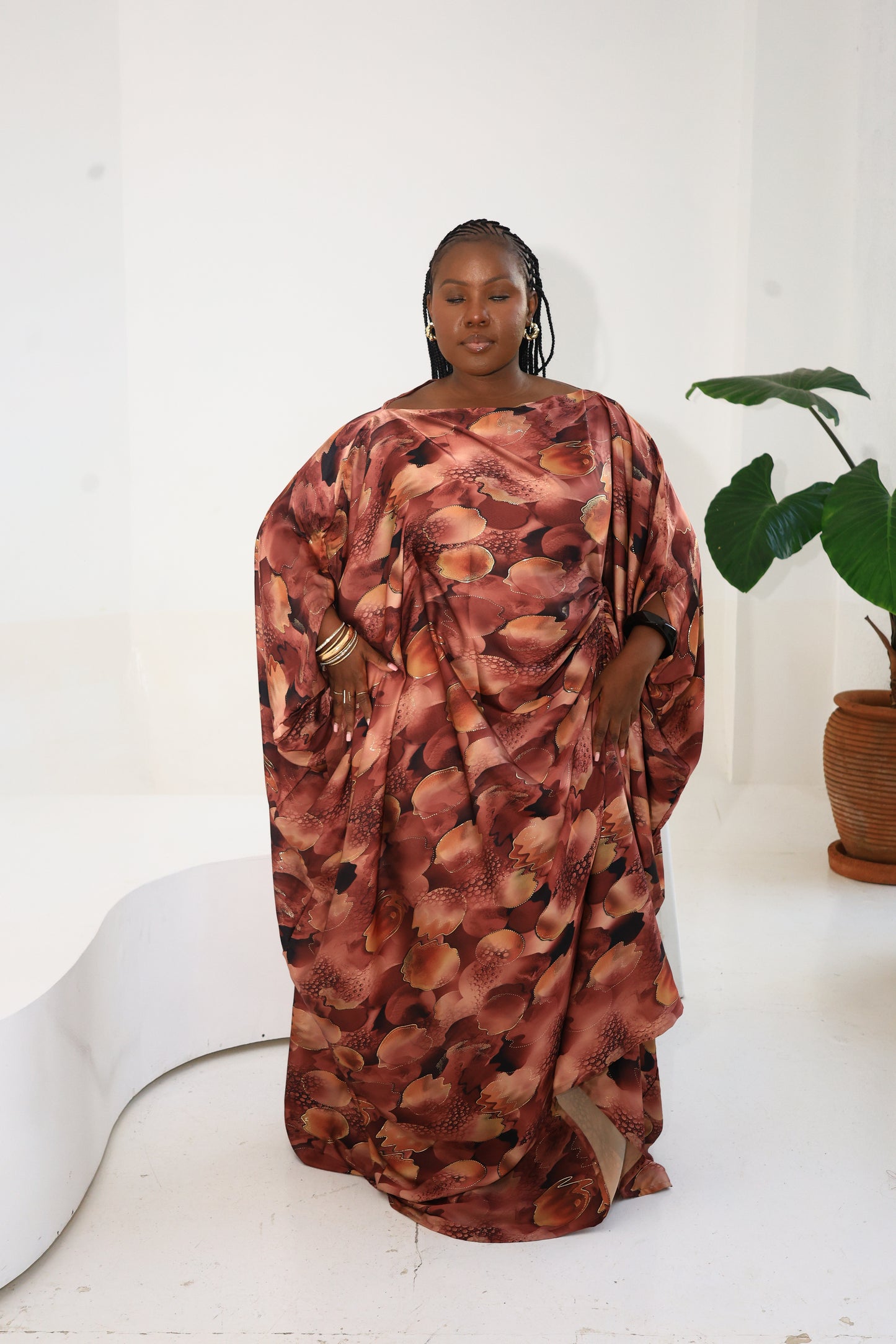 Amber Petal Silk Derac - Zahra Design