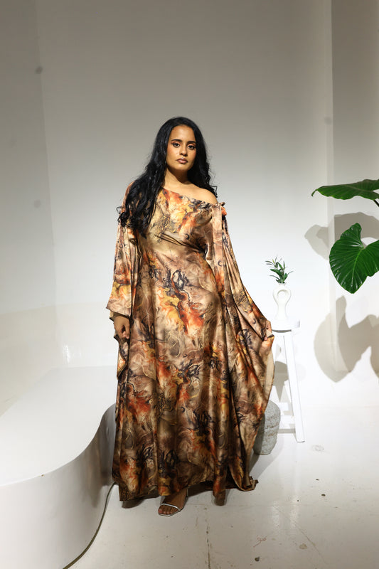 Marbled Pyre Silk Derac- Bernice Design