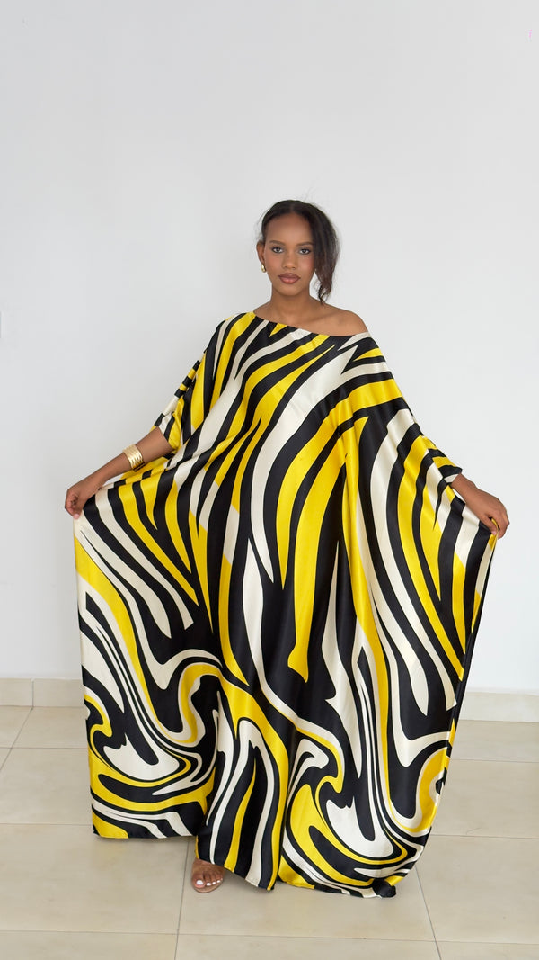 Main character Derac -Electric Swirl ( Silk Satin)