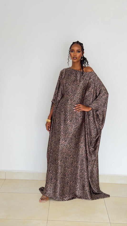 Main character Derac - Plum Leopard( Silk Satin)