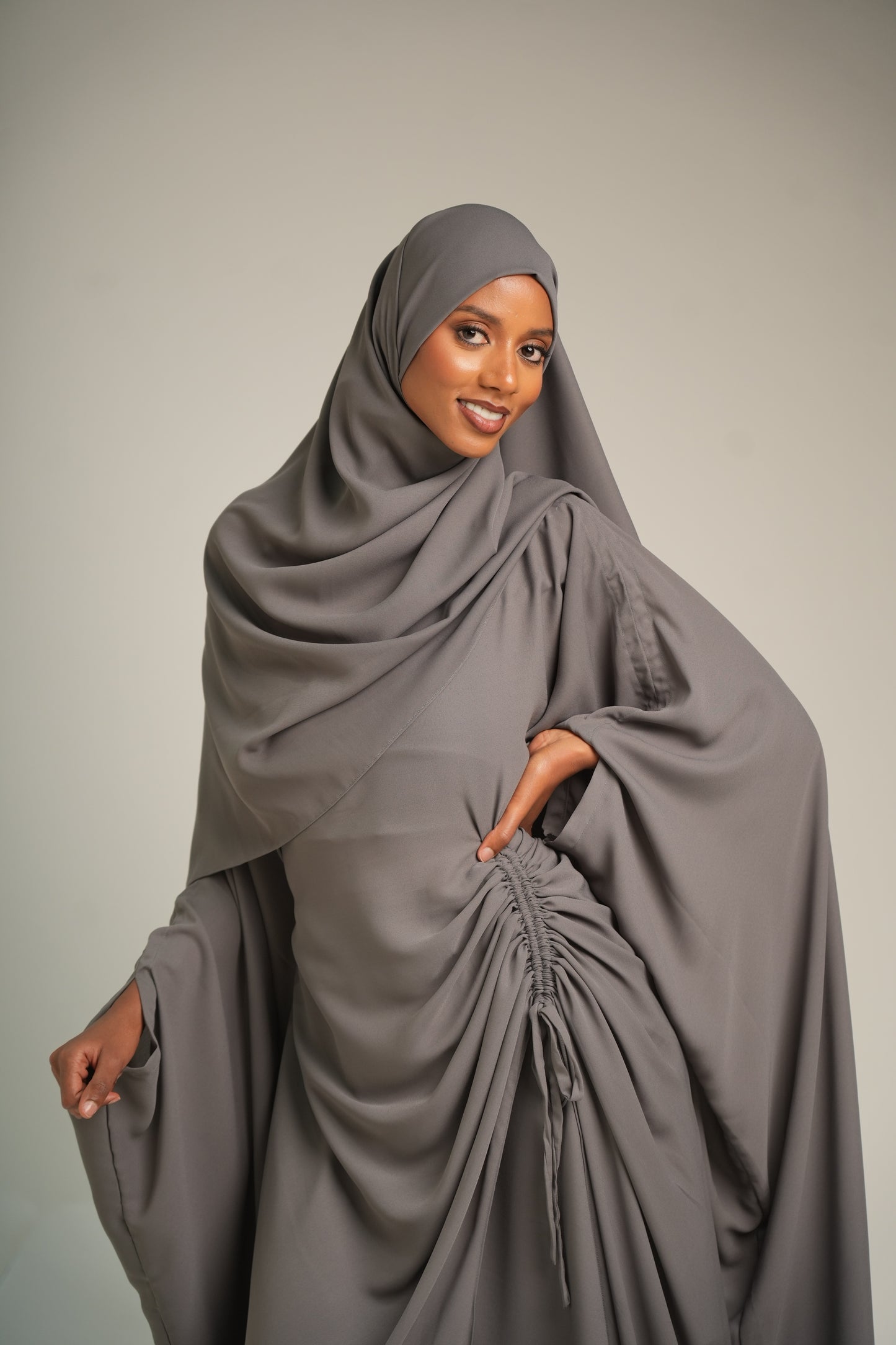 Amani Set- Stone Grey (Chiffon)
