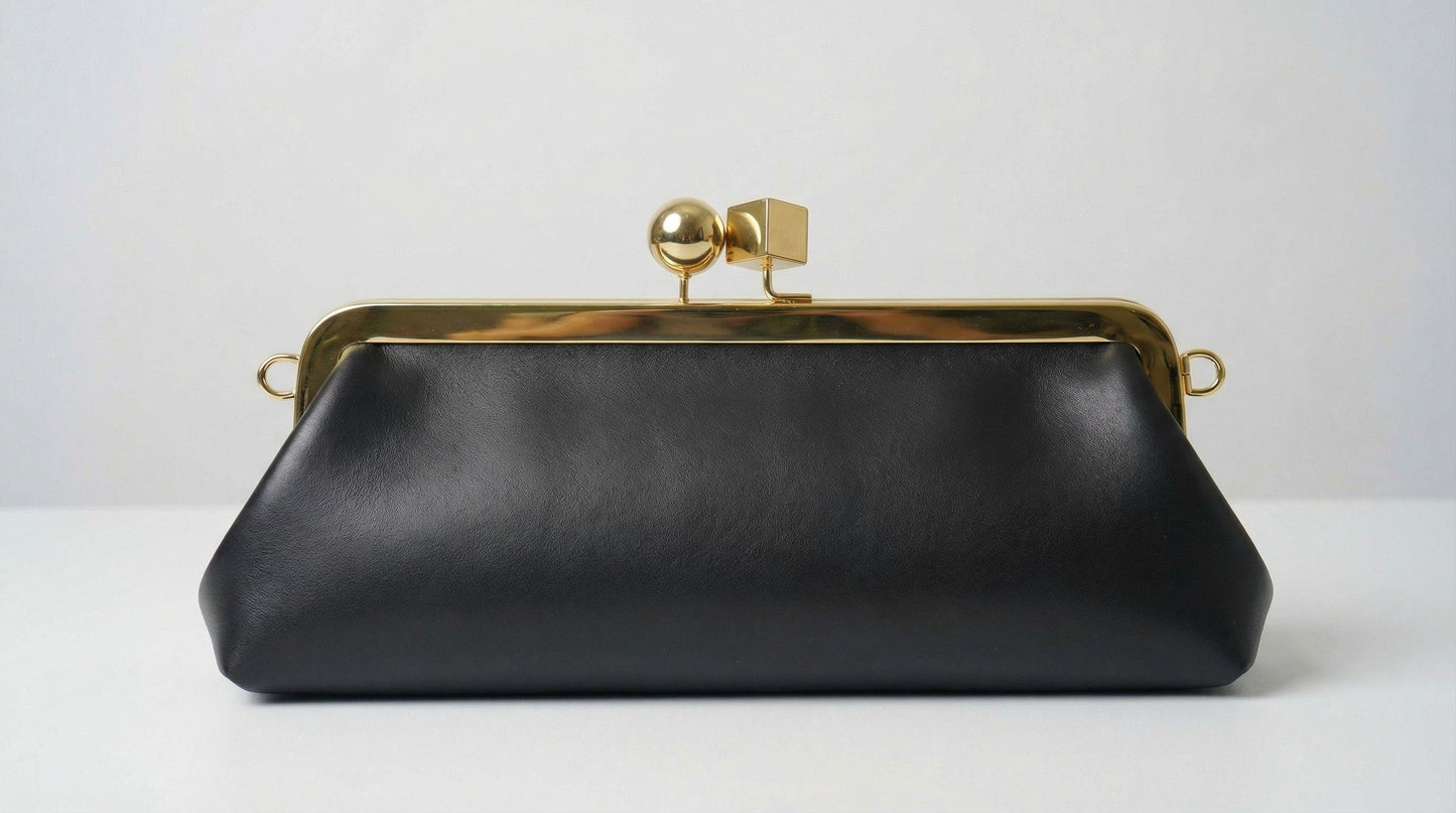 Black clutch bag