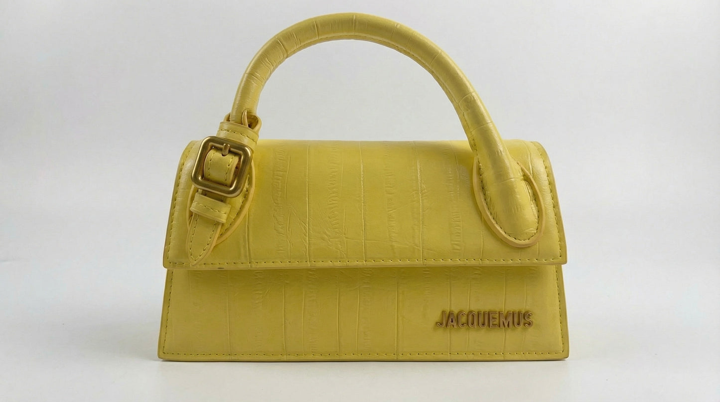 Yellow jaquemus sachel bag