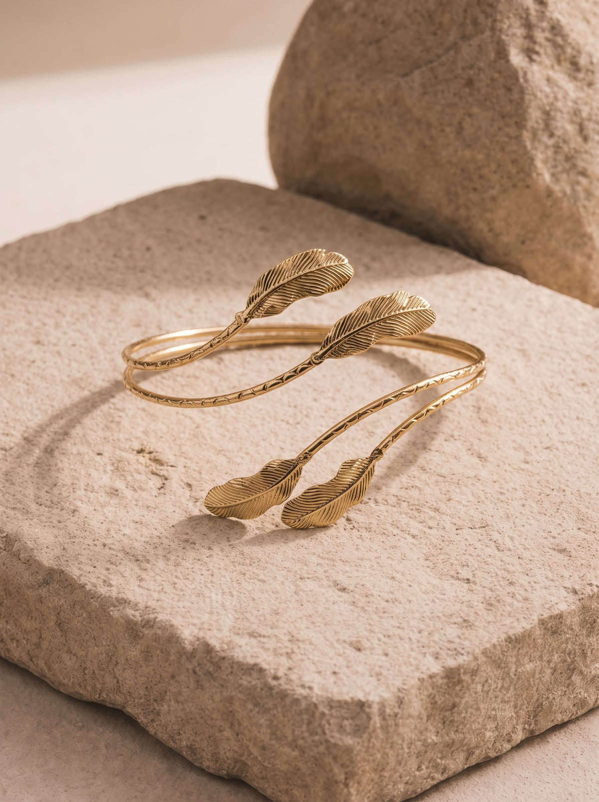Gold Petal Arm Cuff