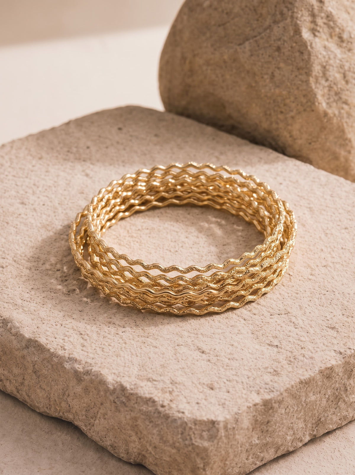 Gold Braided Bangle