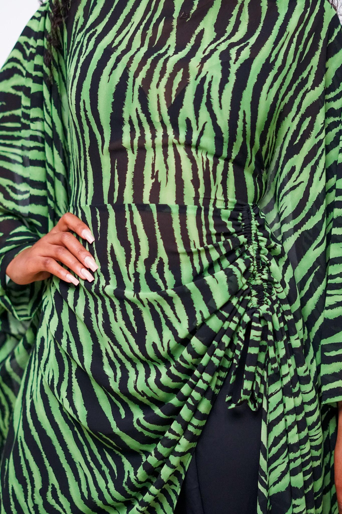 Amani Set - Emerald Zebra (Chiffon)