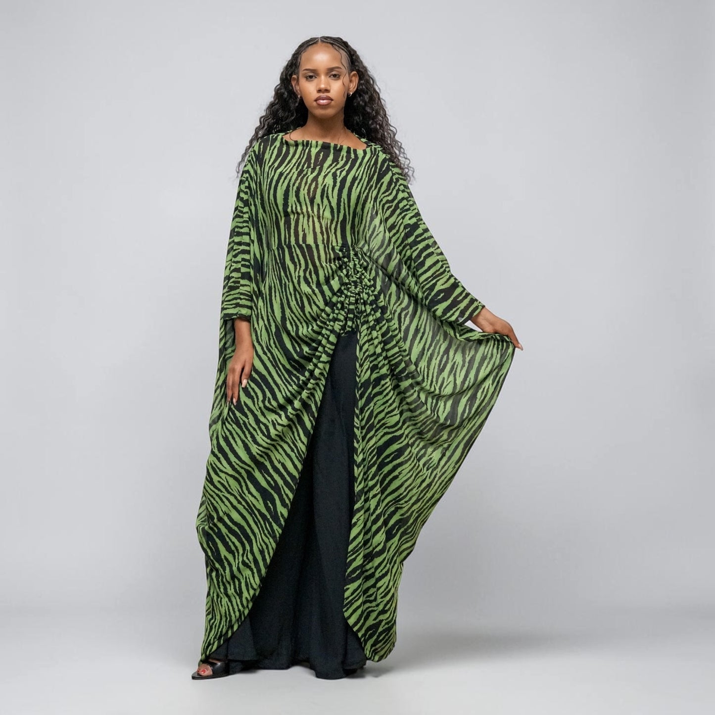 Amani Set - Emerald Zebra (Chiffon)
