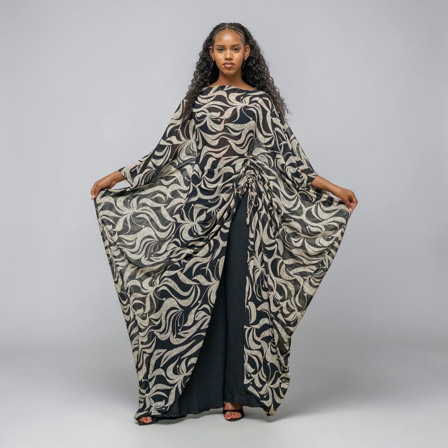 Amani Set - Noir Lilly (Chiffon)