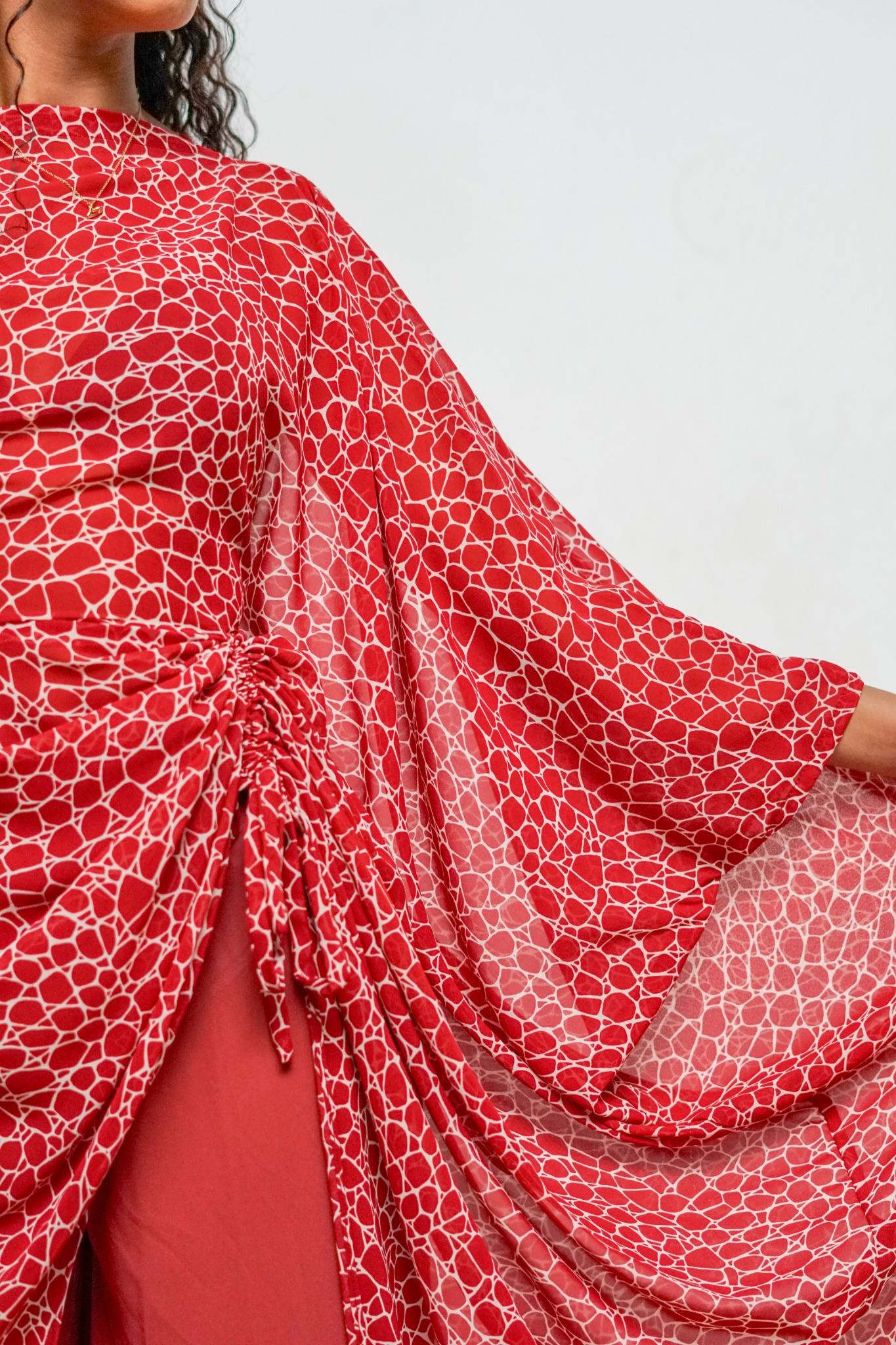 Amani Set - Scarlet Mosaic (Chiffon)